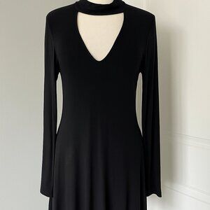 Long sleeve Express black dress with cutout